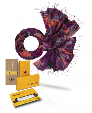 Палантин Женский S23-FLEUR.DU.CIEL/PECHE